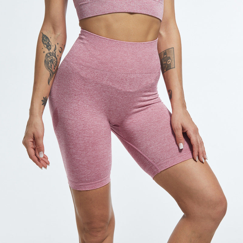 Yoga Pants High Waist Jacquard Sports Pants Women's Quick-Drying Clothes Running Fitness Five-Point Leggings eprolo