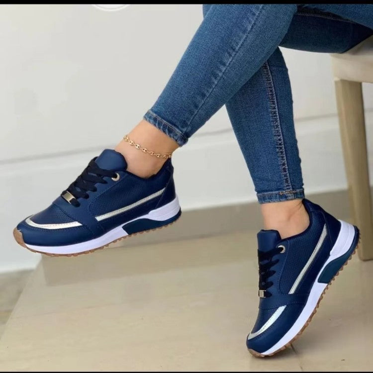 Thick soled color blocked casual low cut sports women's shoes eprolo
