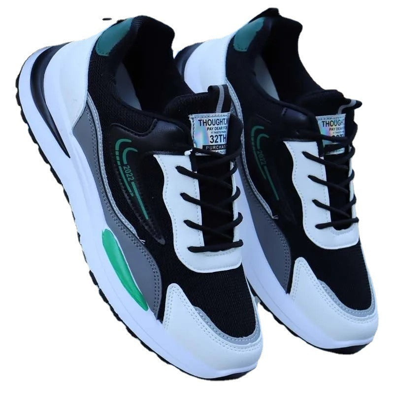 New Large Men's Shoes Sports Casual Shoes Mesh Breathable Shoes Black Men's Shoes eprolo