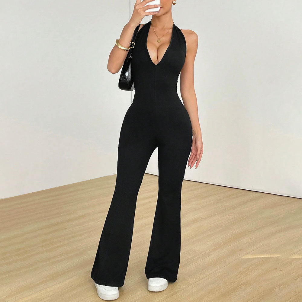 European and American hollow back tight fitting jumpsuit eprolo