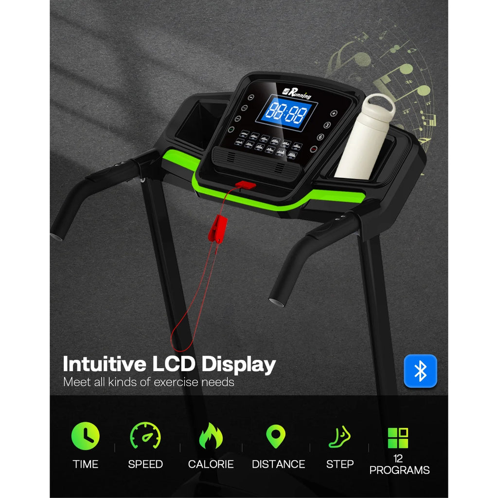 Folding Treadmill with Incline, 3.5HP Home Gym Fitness Workout Jogging Walking 330 LBS Capacity