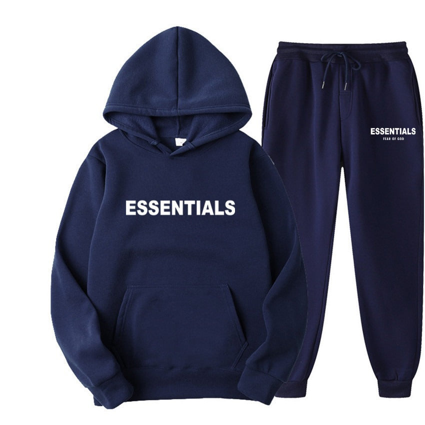 FEAR OF GOD ESSENTIALS couple suit sweatshirt men and women double line high street fashion brand autumn and winter two-piece suit eprolo