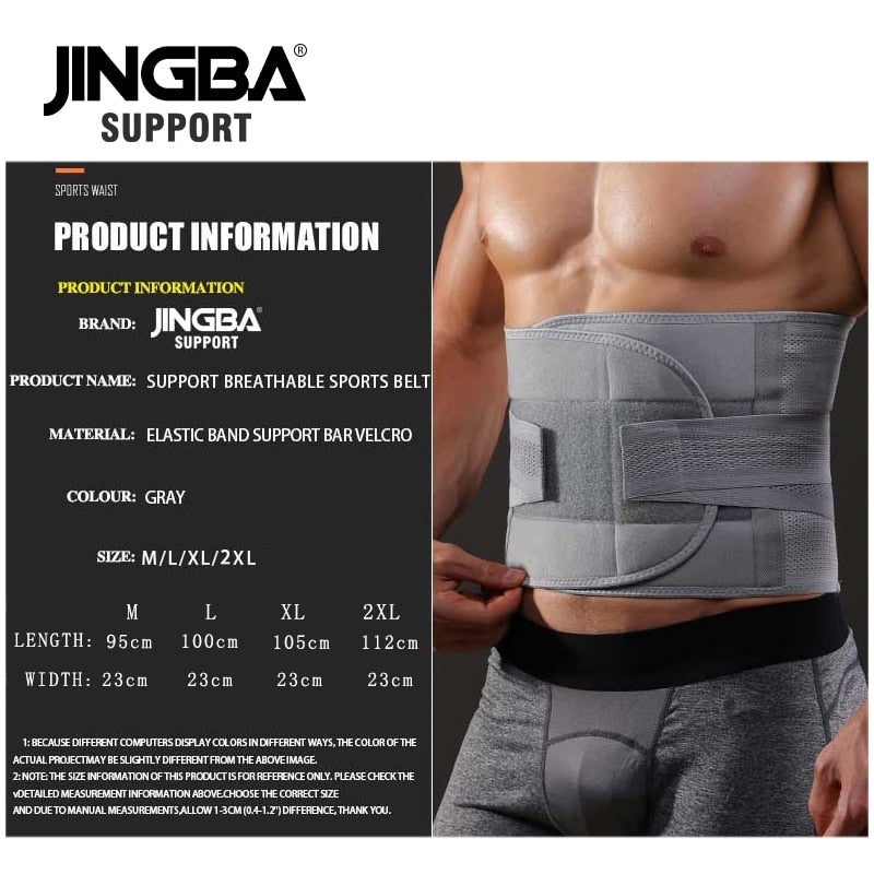 JINGBA SUPPORT fitness sports waist back support belts sweat belt trainer trimmer musculation abdominale Sports Safety factory eprolo