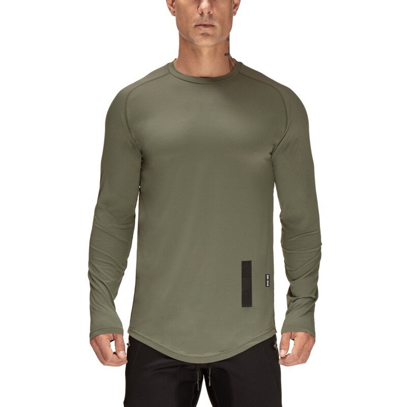 New Sport Shirt Men Long Sleeve Quick Dry Sport Top Solid Crossfit t shirt Gym Fitness Running Shirt Workout Jersey Rashgard Men eprolo