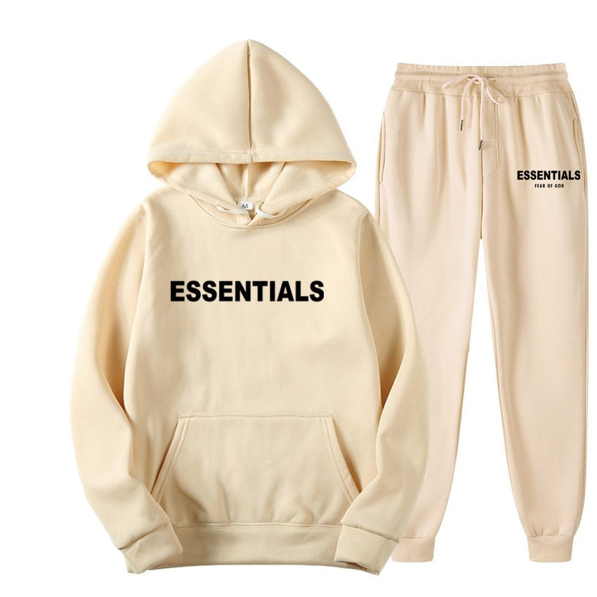 FEAR OF GOD ESSENTIALS couple suit sweatshirt men and women double line high street fashion brand autumn and winter two-piece suit eprolo