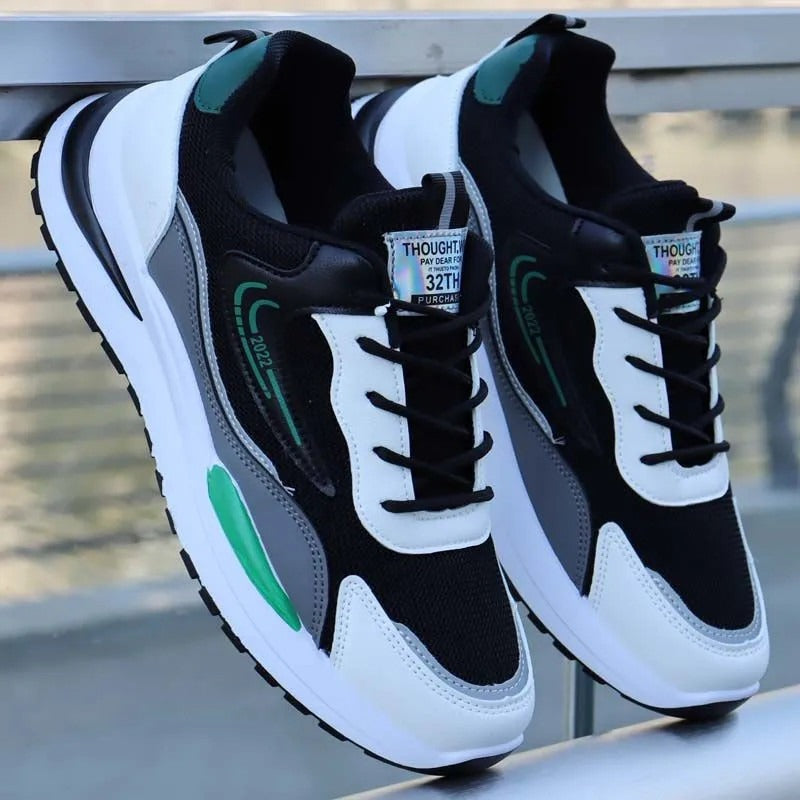 New Large Men's Shoes Sports Casual Shoes Mesh Breathable Shoes Black Men's Shoes eprolo