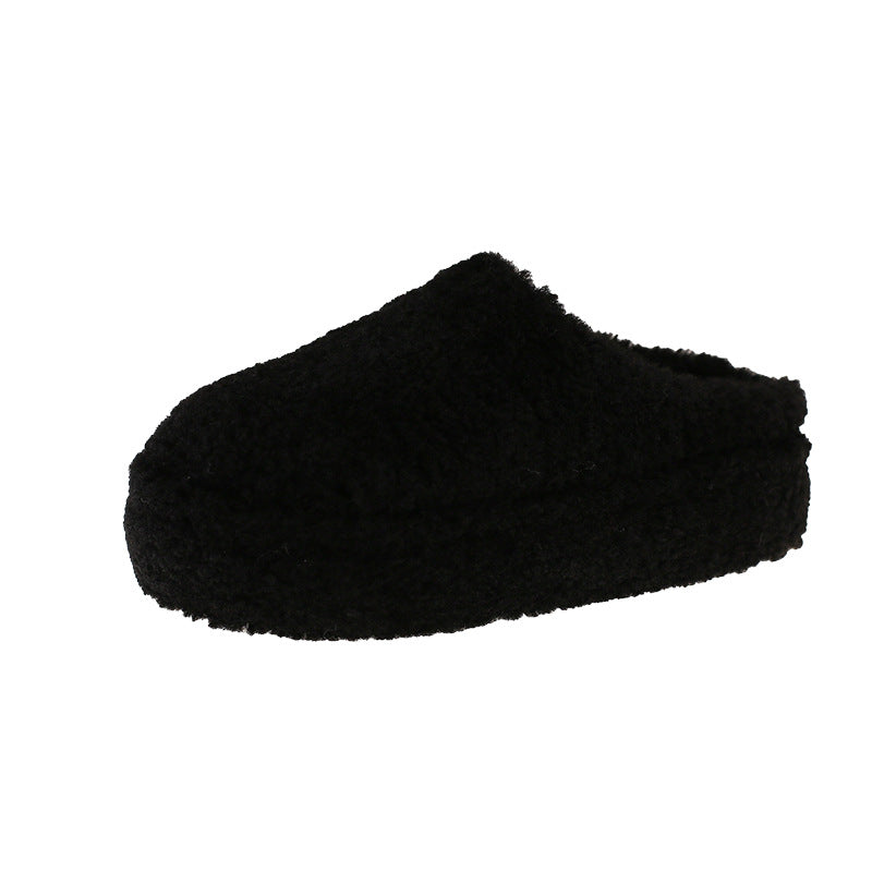 Flat bottomed velvet toe half slippers eprolo