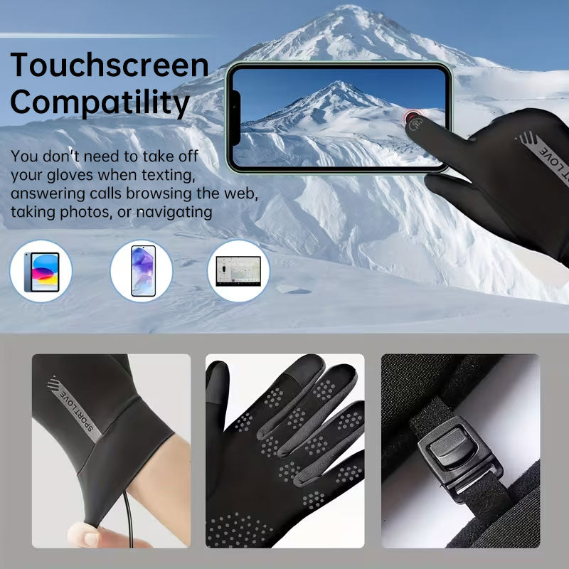 USB Rechargeable Heated Gloves with Adjustable Temperature, Anti-Slip & Touchscreen for Winter Sports eprolo