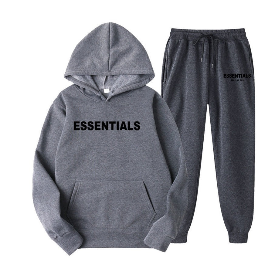 FEAR OF GOD ESSENTIALS couple suit sweatshirt men and women double line high street fashion brand autumn and winter two-piece suit eprolo