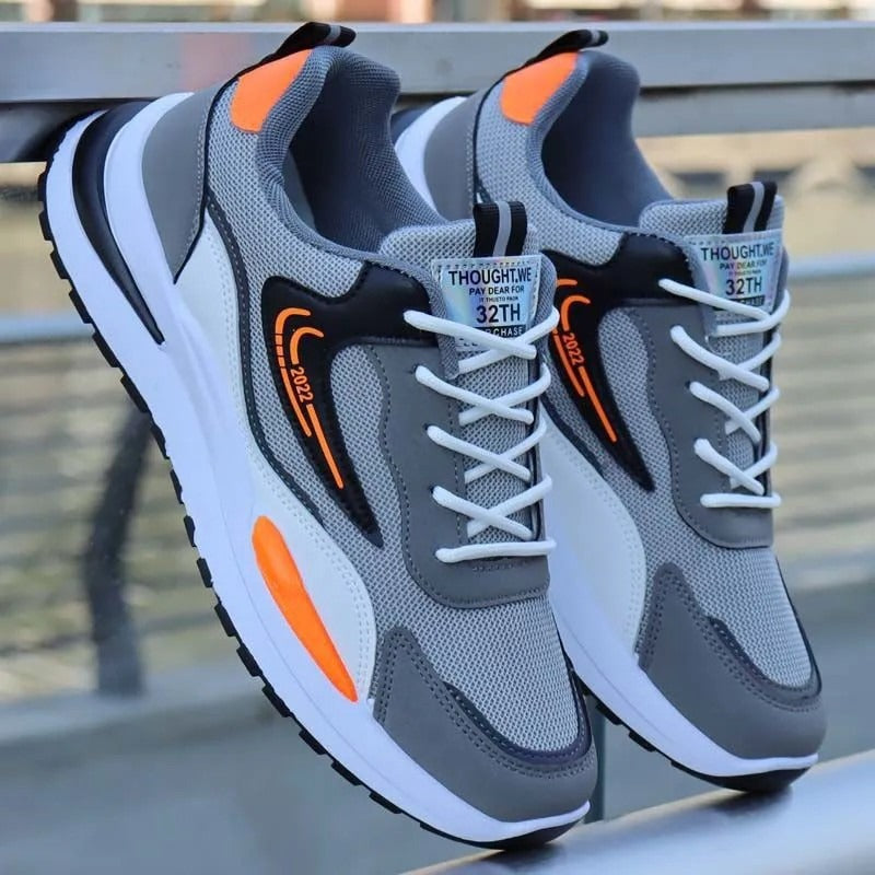 New Large Men's Shoes Sports Casual Shoes Mesh Breathable Shoes Black Men's Shoes eprolo