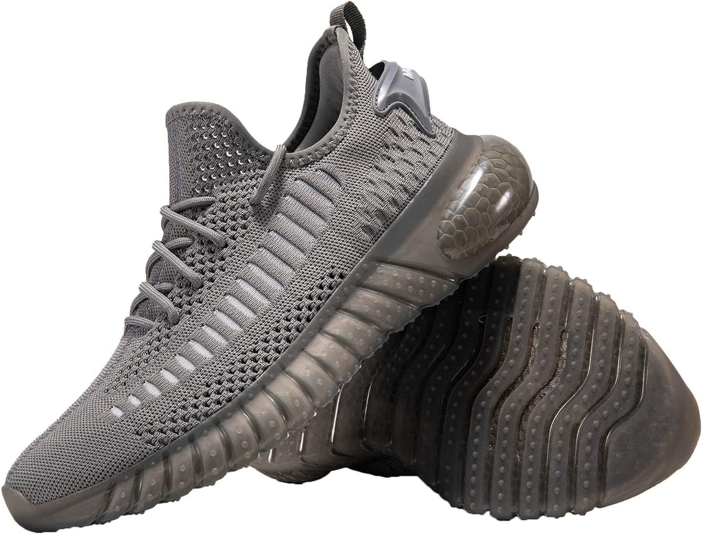 Men'S Athletic Walking Shoes Outdoor Running Shoes Slip on Fashion Sneaker Darkgrey 13