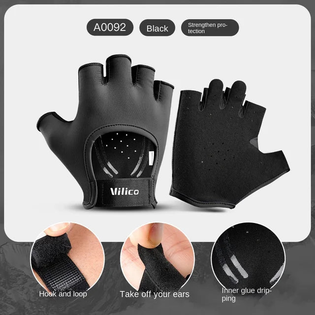Fitness yoga gloves with half finger iron rubbing anti slip wear-resistant and anti cocoon gloves eprolo