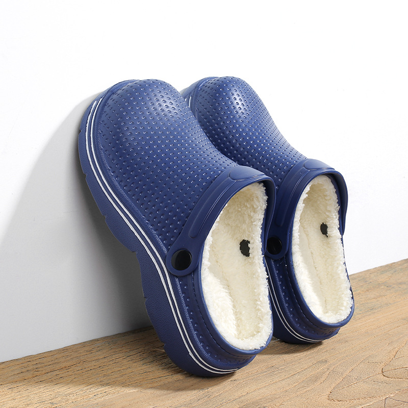Comfortable Cotton Slippers for Home Use, Warm and Non-Slip Winter Indoor Slippers with Soft Fleece Lining eprolo
