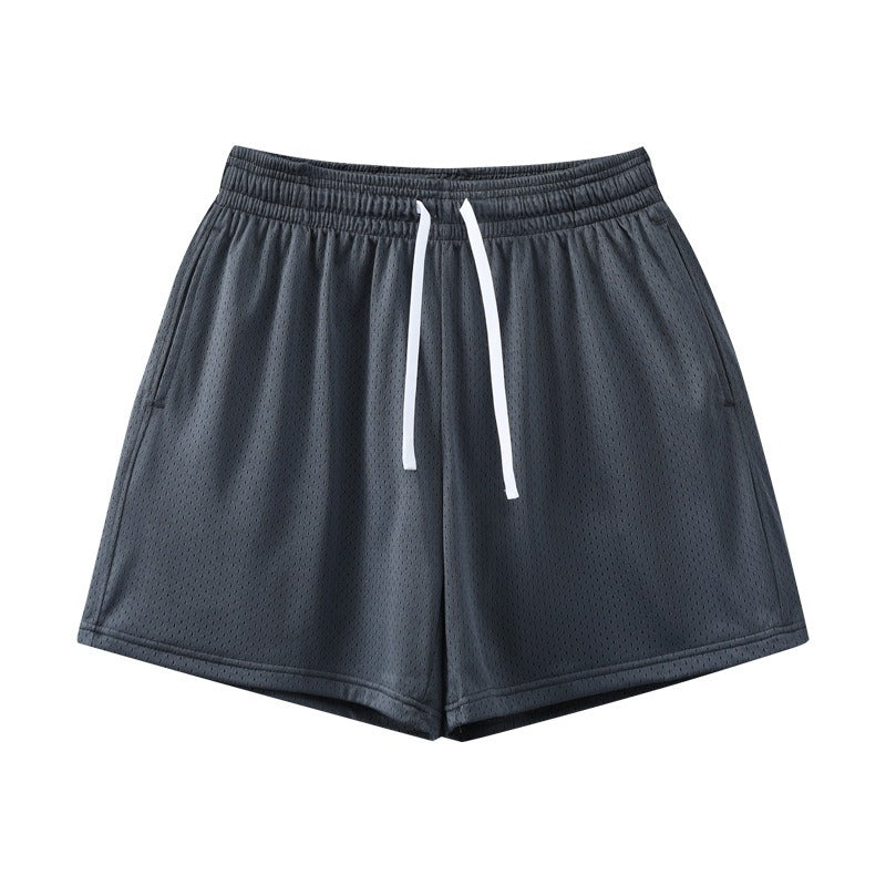 Sports Training Quarter Shorts Mens Over Knee Sports Pants Summer Training Fitness Two Layer Mesh Breathable Basketball Pants eprolo