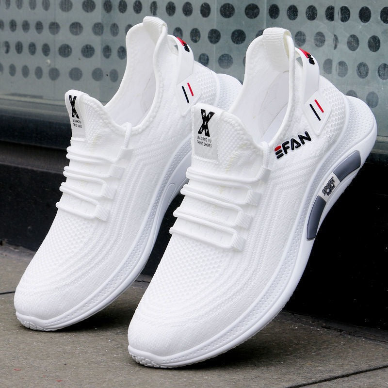 New breathable mesh shoes, trendy and versatile men's small white shoes, casual and lightweight soft soled sports shoes eprolo
