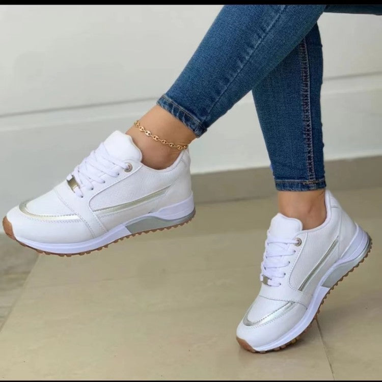 Thick soled color blocked casual low cut sports women's shoes eprolo