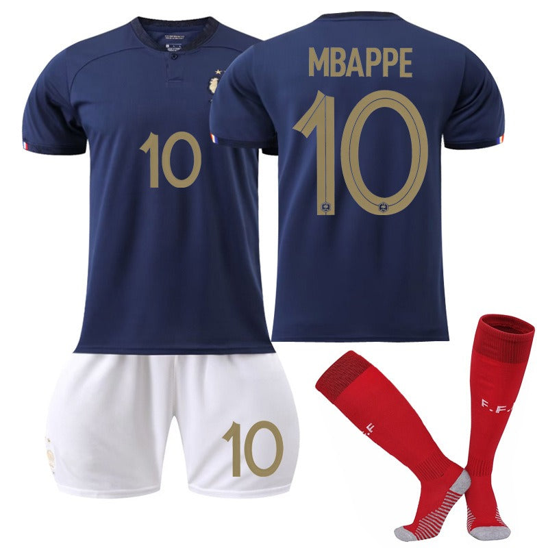 New home World Cup No. 10 Mbappe 19 Benzema 11 Dembele 9 Giroud jersey set eprolo