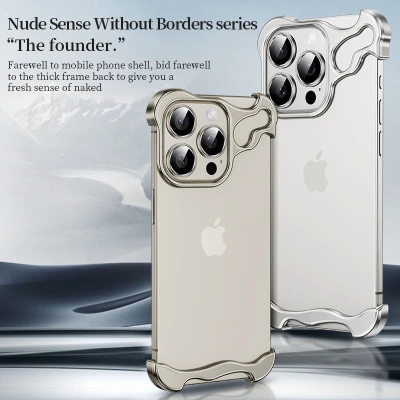Alien metal suitable for Apple 15 phone case Promax borderless iPhone 14/13/12 with lens membrane case eprolo