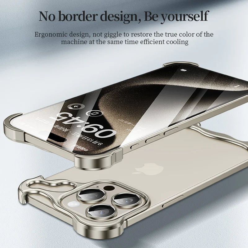 Alien metal suitable for Apple 15 phone case Promax borderless iPhone 14/13/12 with lens membrane case eprolo