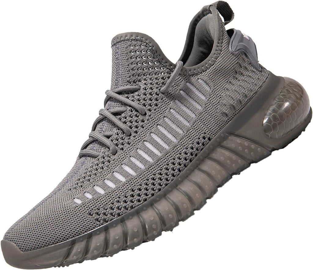 Men'S Athletic Walking Shoes Outdoor Running Shoes Slip on Fashion Sneaker Darkgrey 13