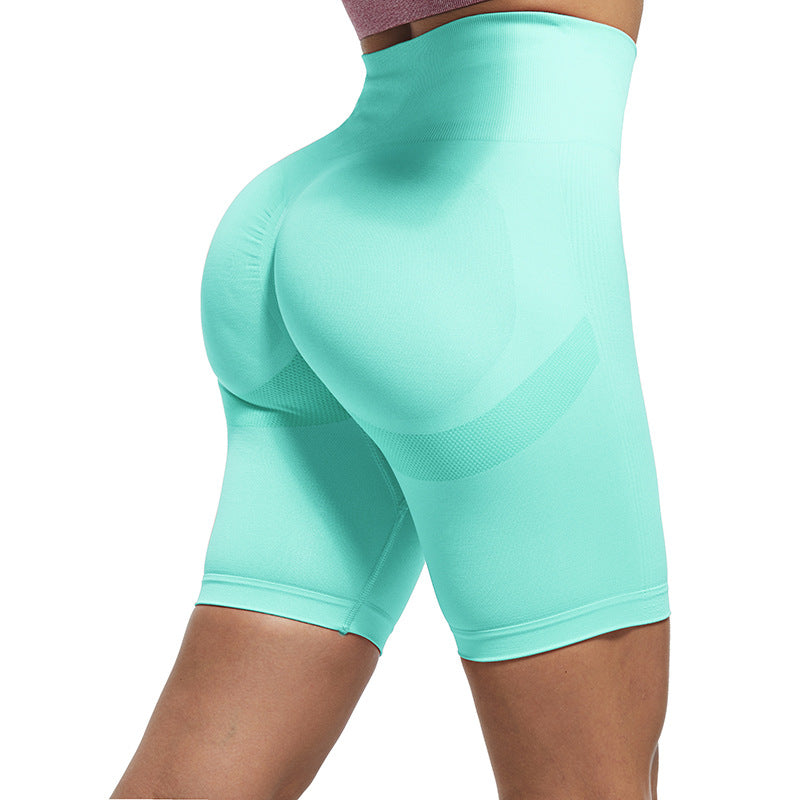 Yoga Pants High Waist Jacquard Sports Pants Women's Quick-Drying Clothes Running Fitness Five-Point Leggings eprolo