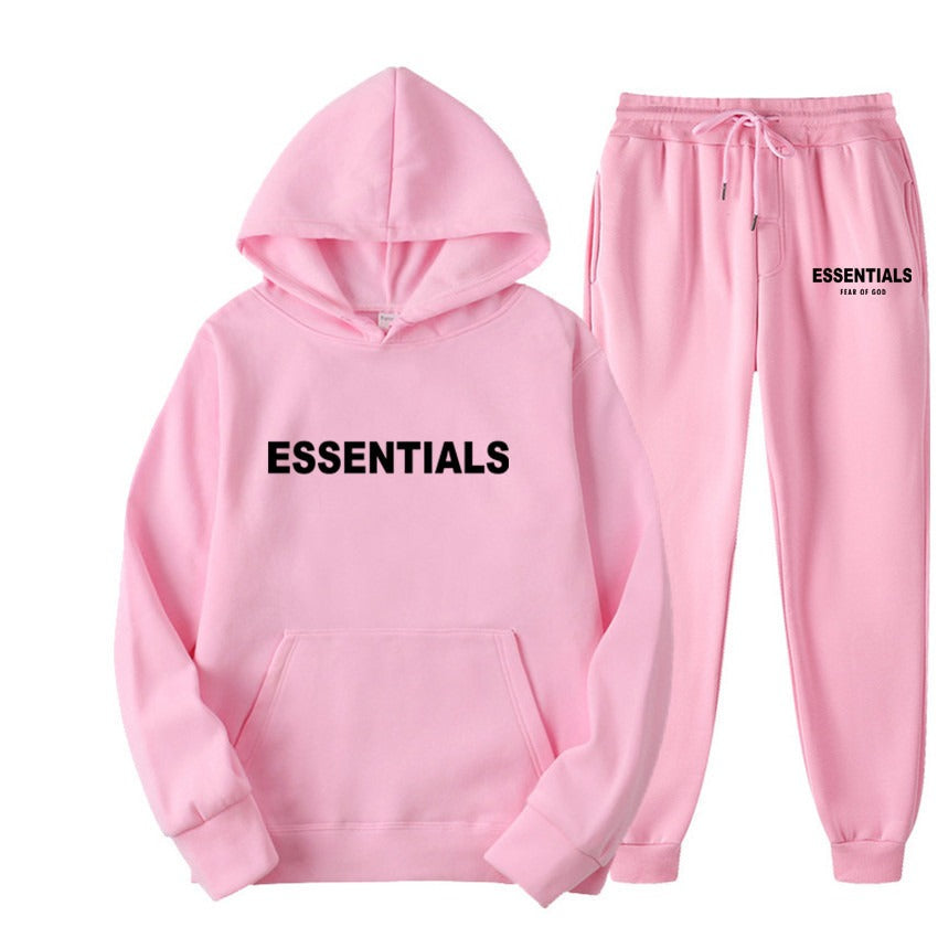 FEAR OF GOD ESSENTIALS couple suit sweatshirt men and women double line high street fashion brand autumn and winter two-piece suit eprolo