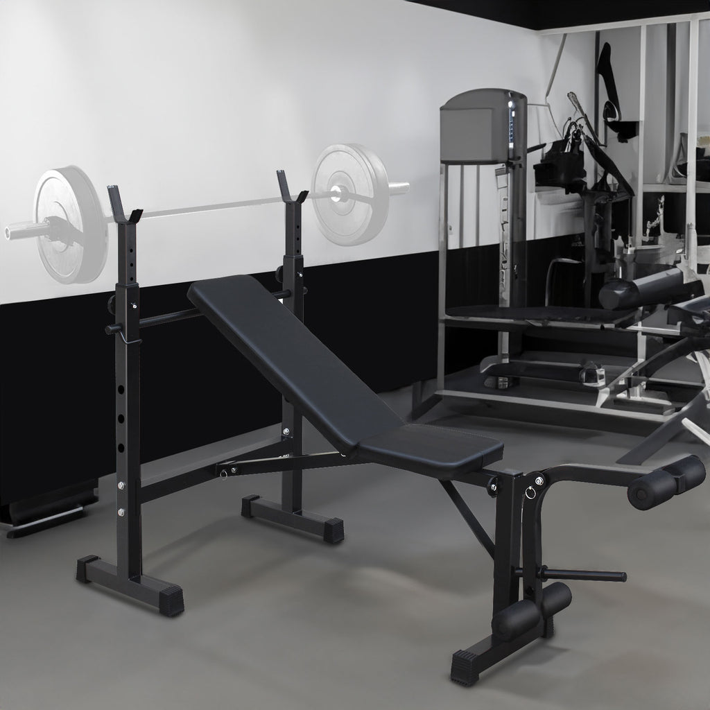 Olympic Weight Bench Bench Press Set with Squat Rack and Bench for Home Gym Full-Body Workout eprolo