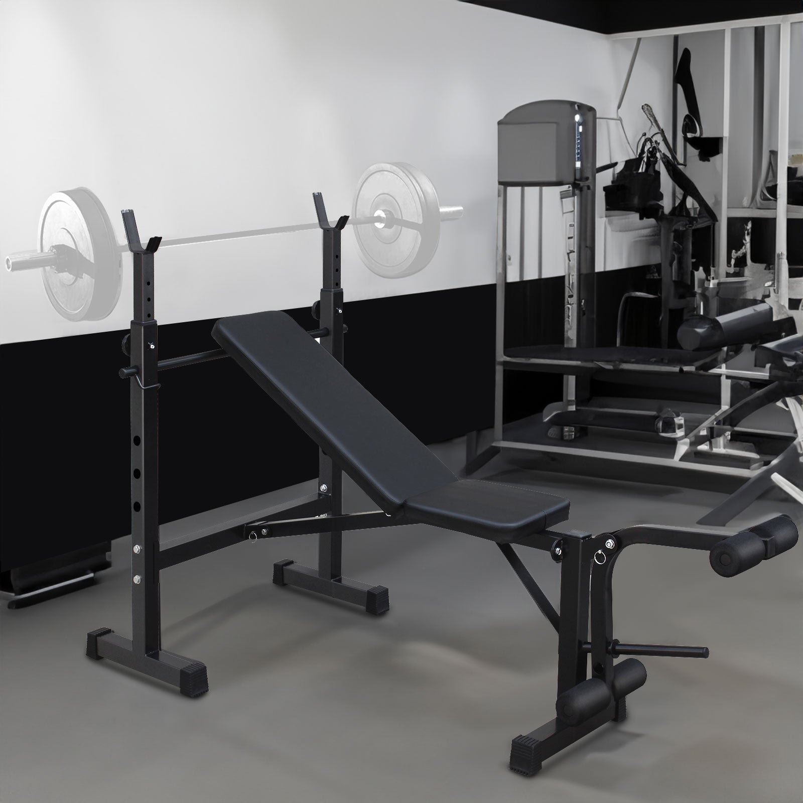 Olympic Weight Bench Bench Press Set with Squat Rack and Bench for Home Gym Full-Body Workout eprolo