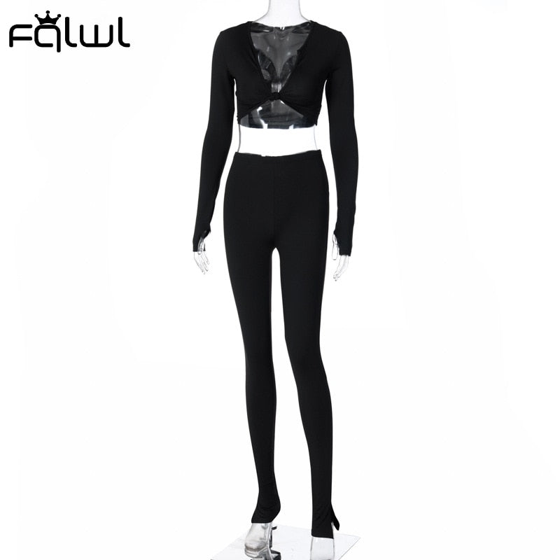 Casual Summer 2 Two Piece Set Women Pink Outfit Long Sleeve Crop Top Leggings Women Joggers Matching Sets Ladies Tracksuit eprolo