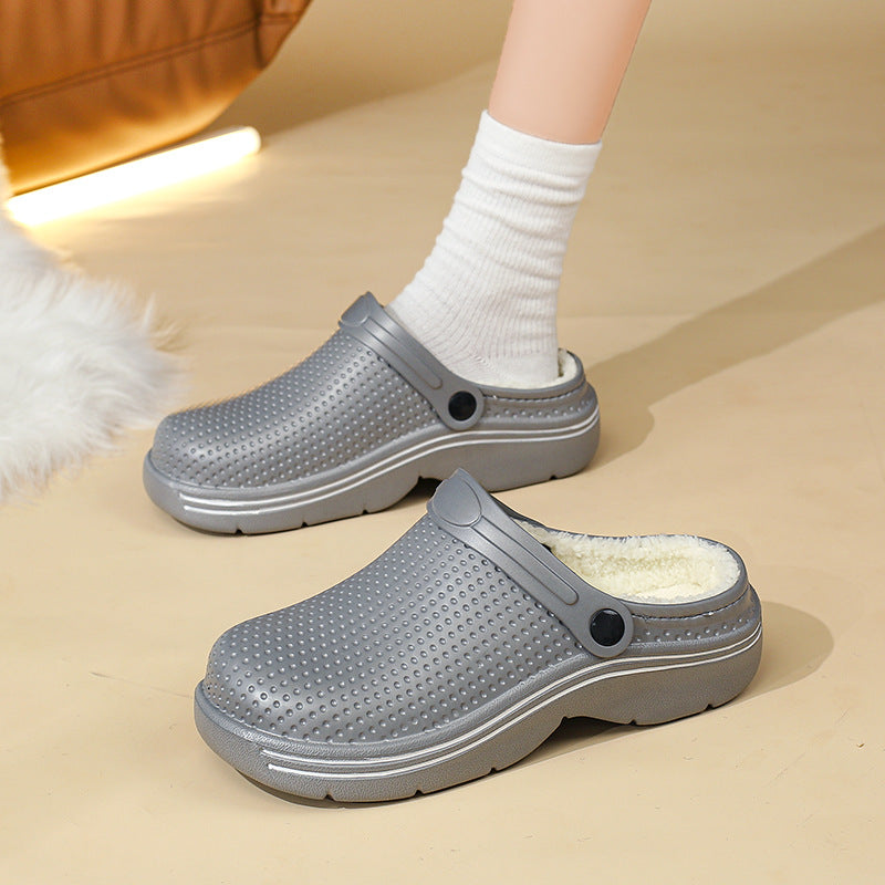 Comfortable Cotton Slippers for Home Use, Warm and Non-Slip Winter Indoor Slippers with Soft Fleece Lining eprolo