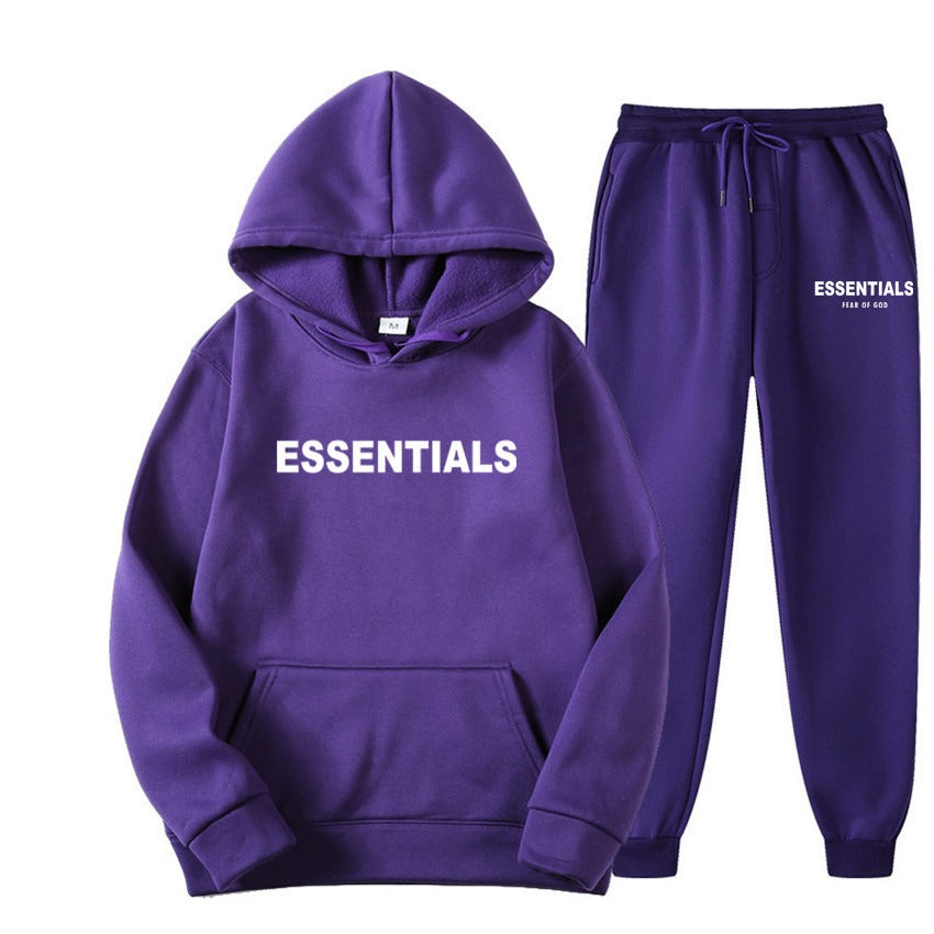FEAR OF GOD ESSENTIALS couple suit sweatshirt men and women double line high street fashion brand autumn and winter two-piece suit eprolo
