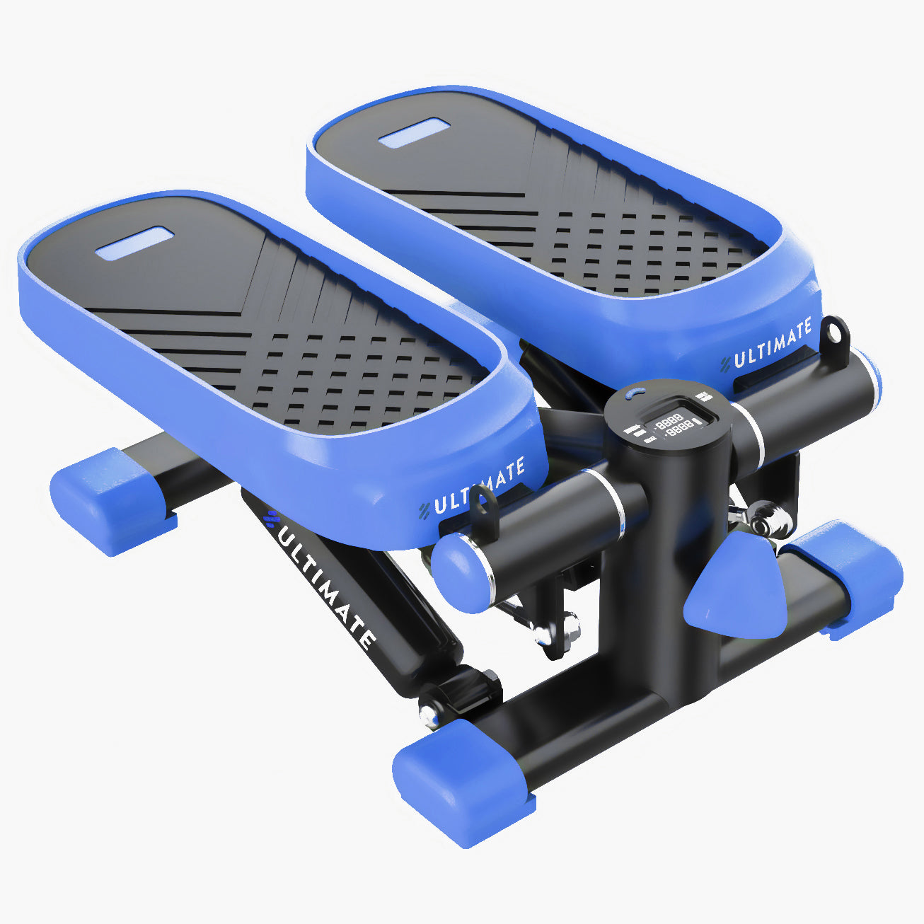 Home Office Exercise 330LBS Capacity Mini Stepper with Resistance Bands and LCD Monitor ，blue eprolo
