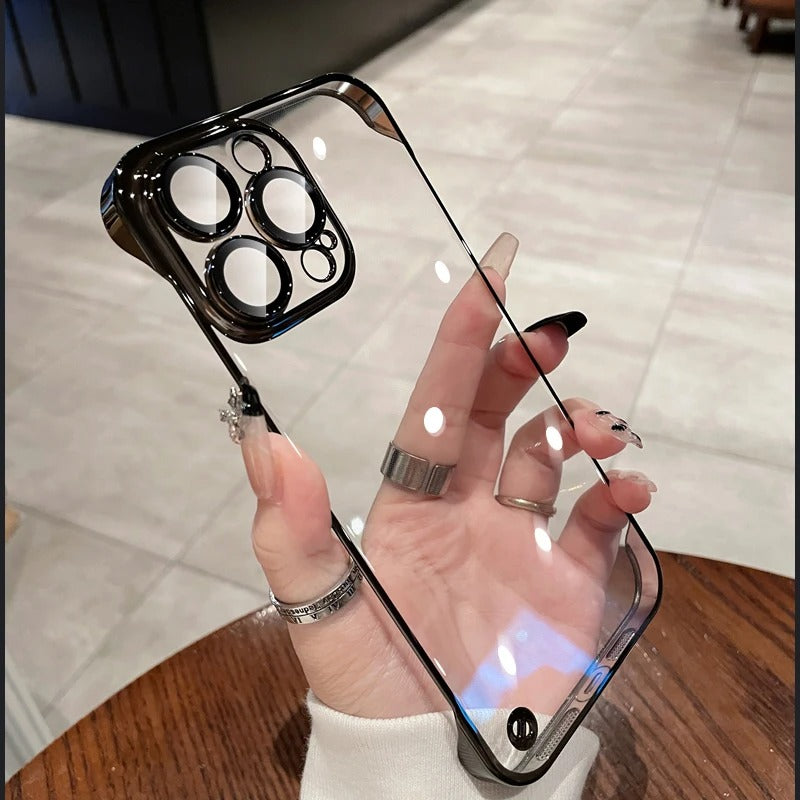 Suitable for iPhone 16 phone case ultra-thin electroplated frameless Apple 15 Promax protective case 14 transparent new model eprolo