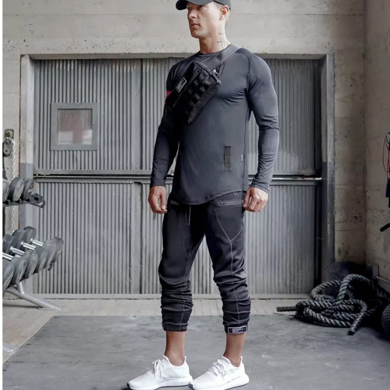 New Sport Shirt Men Long Sleeve Quick Dry Sport Top Solid Crossfit t shirt Gym Fitness Running Shirt Workout Jersey Rashgard Men eprolo