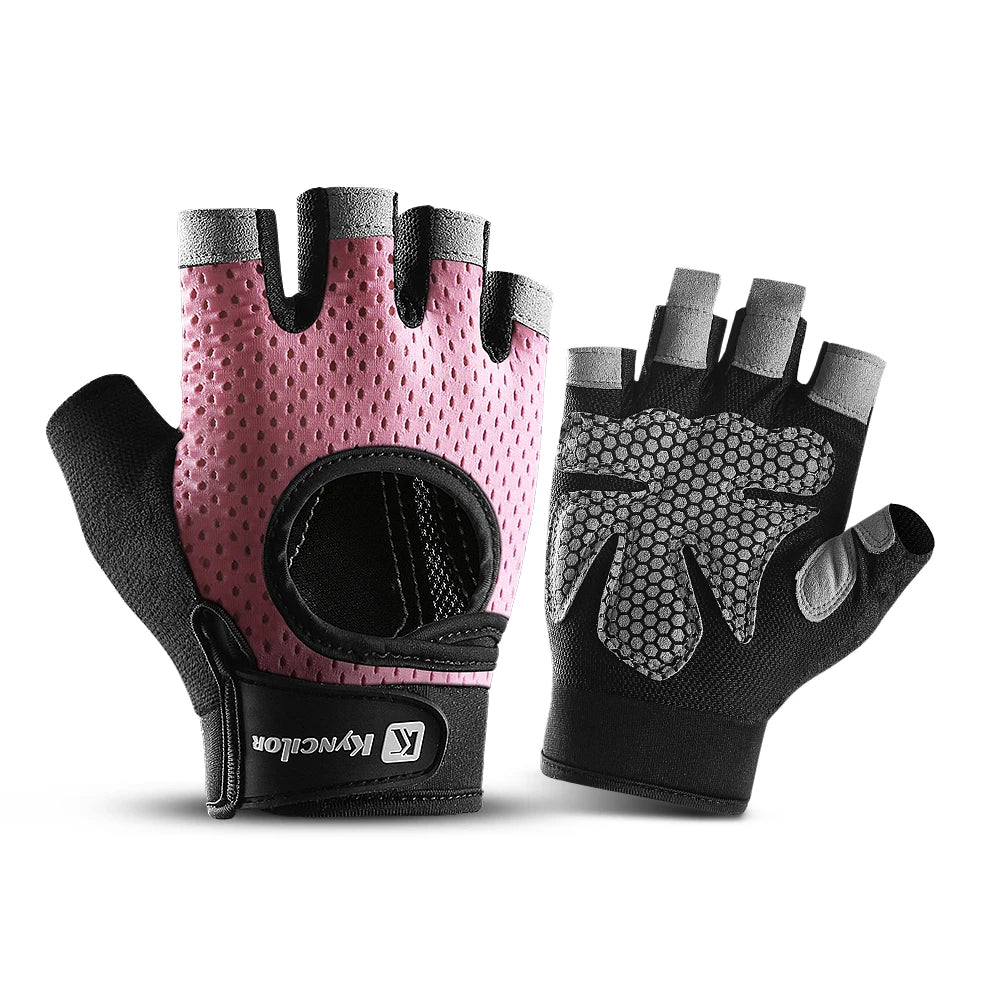 Outdoor sports fitness gloves anti slip and wear-resistant silicone half finger exposed riding gloves eprolo