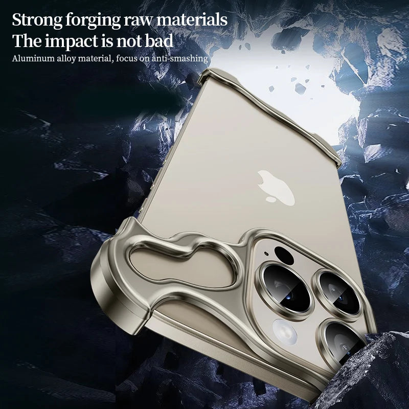 Alien metal suitable for Apple 15 phone case Promax borderless iPhone 14/13/12 with lens membrane case eprolo