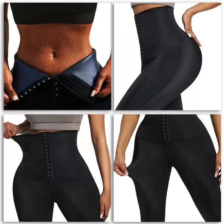 European and American breasted abdominal compression sweatpants, cropped pants, waist cinching yoga pants eprolo