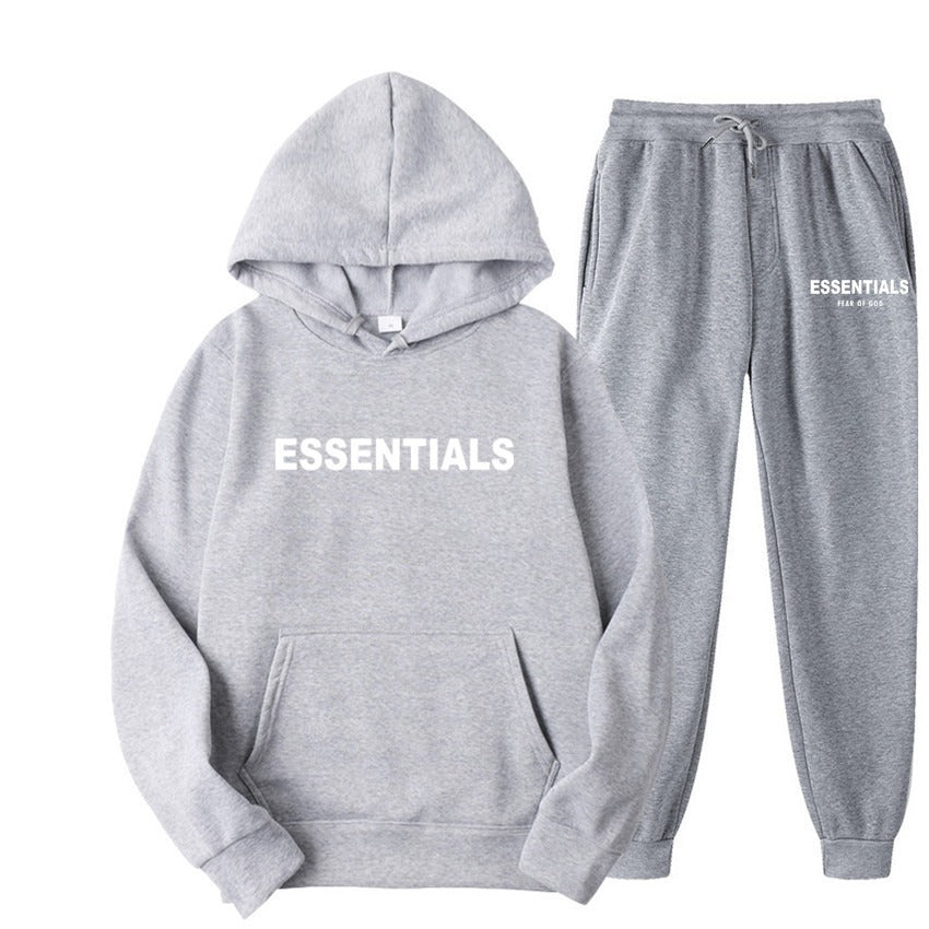 FEAR OF GOD ESSENTIALS couple suit sweatshirt men and women double line high street fashion brand autumn and winter two-piece suit eprolo