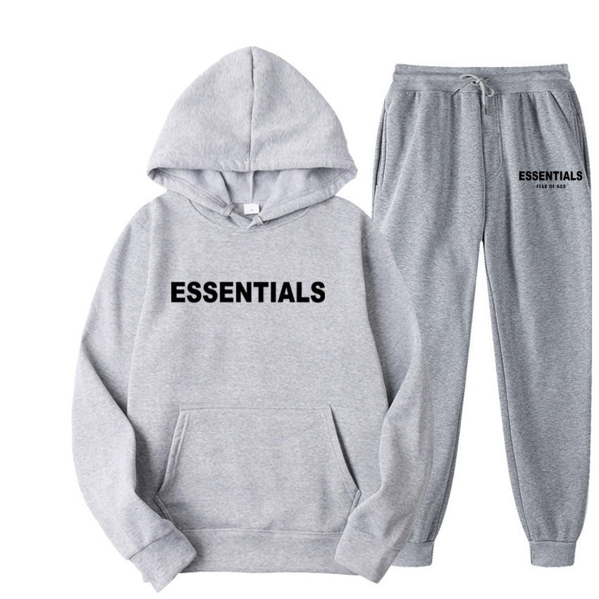 FEAR OF GOD ESSENTIALS couple suit sweatshirt men and women double line high street fashion brand autumn and winter two-piece suit eprolo