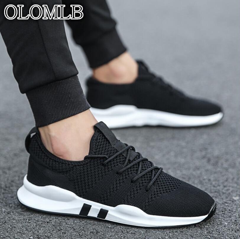 Men's Shoes Lightweight Sports Shoes Breathable Non-slip Casual Shoes Adult Shoes Zapatillas Hombre Black eprolo