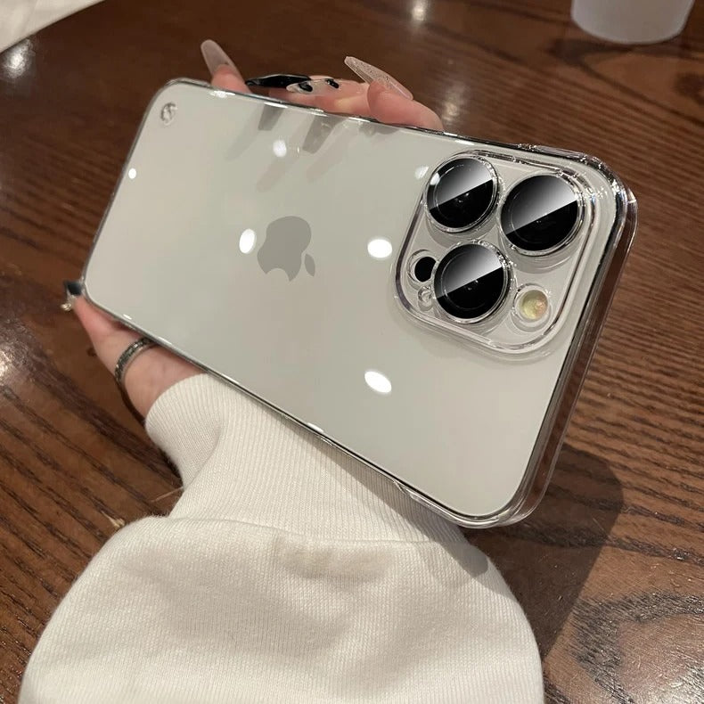 Suitable for iPhone 16 phone case ultra-thin electroplated frameless Apple 15 Promax protective case 14 transparent new model eprolo