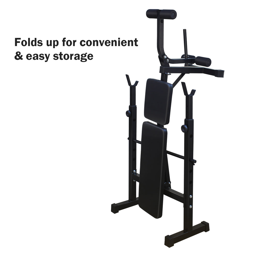Olympic Weight Bench Bench Press Set with Squat Rack and Bench for Home Gym Full-Body Workout eprolo