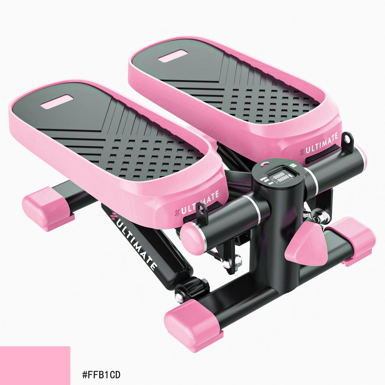 Home Office Exercise 330LBS Capacity Mini Stepper with Resistance Bands and LCD Monitor ，blue eprolo
