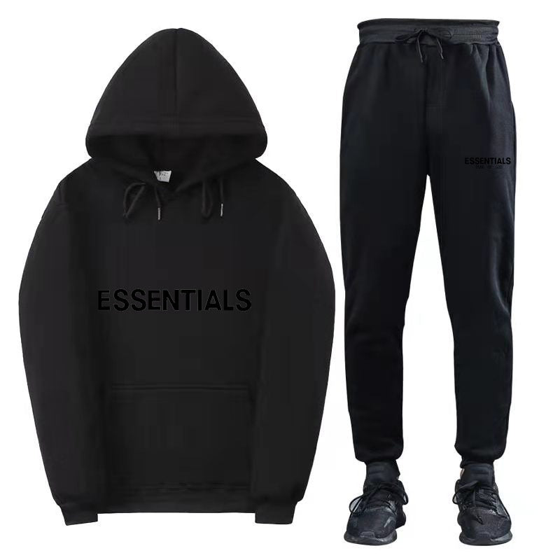 FEAR OF GOD ESSENTIALS couple suit sweatshirt men and women double line high street fashion brand autumn and winter two-piece suit eprolo