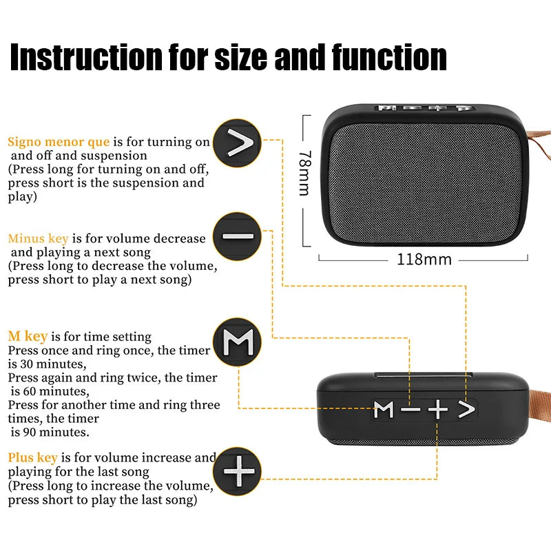 Bluetooth Speakers Portable Outdoor Oxford Loudspeaker Wireless Column 3D Stereo Music Player Surround Hifi Sound Box eprolo