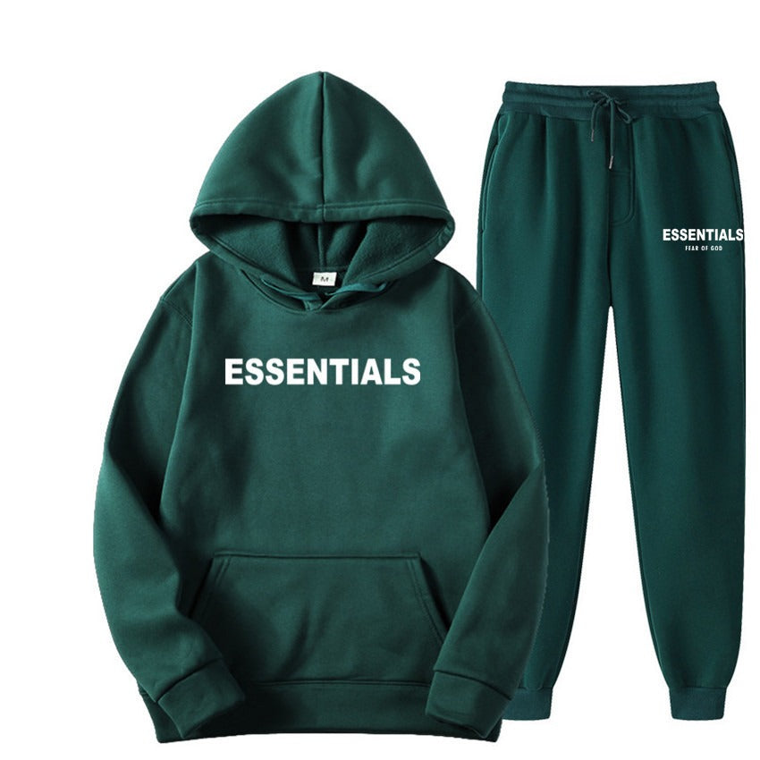 FEAR OF GOD ESSENTIALS couple suit sweatshirt men and women double line high street fashion brand autumn and winter two-piece suit eprolo