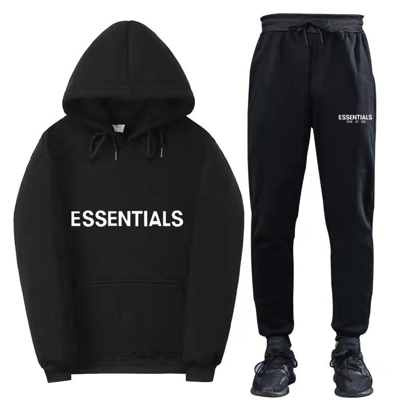 FEAR OF GOD ESSENTIALS couple suit sweatshirt men and women double line high street fashion brand autumn and winter two-piece suit eprolo