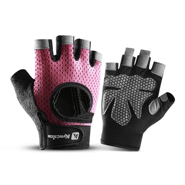Outdoor sports fitness gloves anti slip and wear-resistant silicone half finger exposed riding gloves eprolo