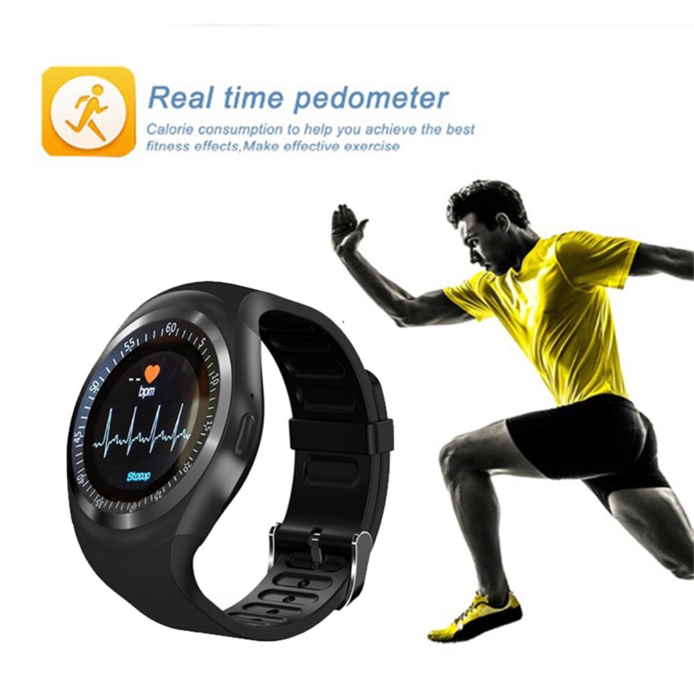 696 2G GSM SIM Card call Sport smart watch Y1HR Heart Rate monitor Passometer smart watch men Fitness Tracker smart bracelet eprolo