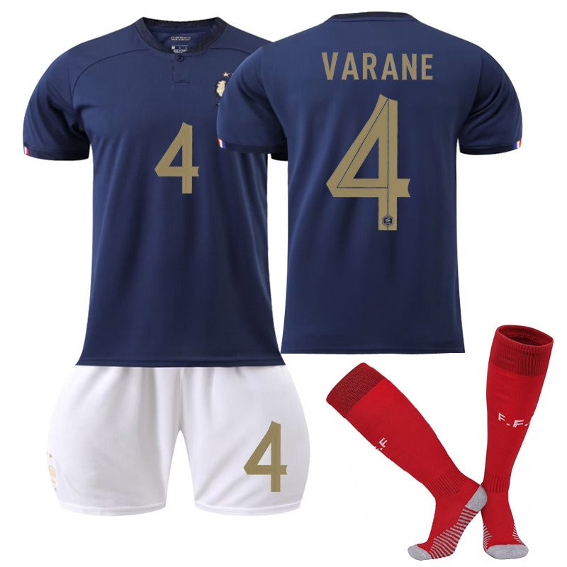 New home World Cup No. 10 Mbappe 19 Benzema 11 Dembele 9 Giroud jersey set eprolo